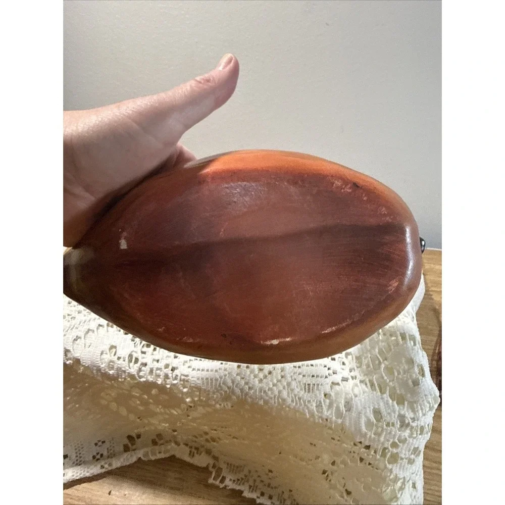 Vintage Wood Grain Look Ceramic Porcelain Duck Planter